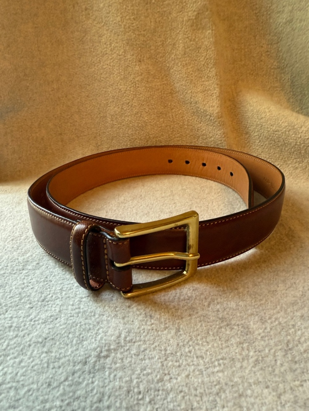 Trafalgar Brown Leather Belt- 34